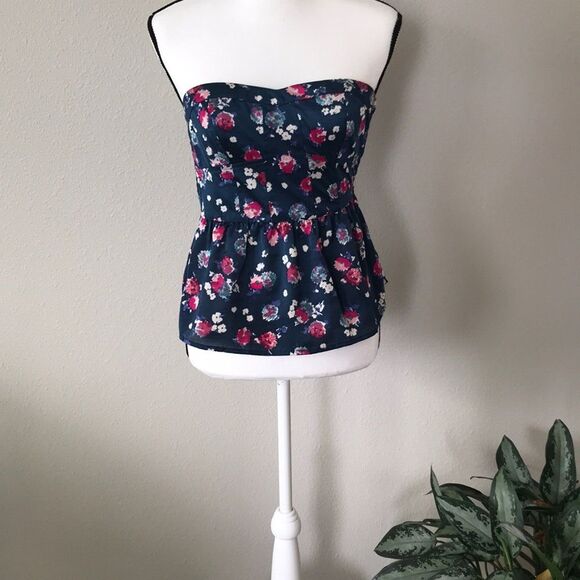 American Eagle floral strapless top XS - Picture 3 of 9
